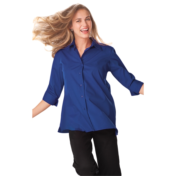 Ladies' 3/4 Sleeve Superblend™ Swing Shirt - Ladies' 3/4 Sleeve Superblend™ Swing Shirt - Image 6 of 7