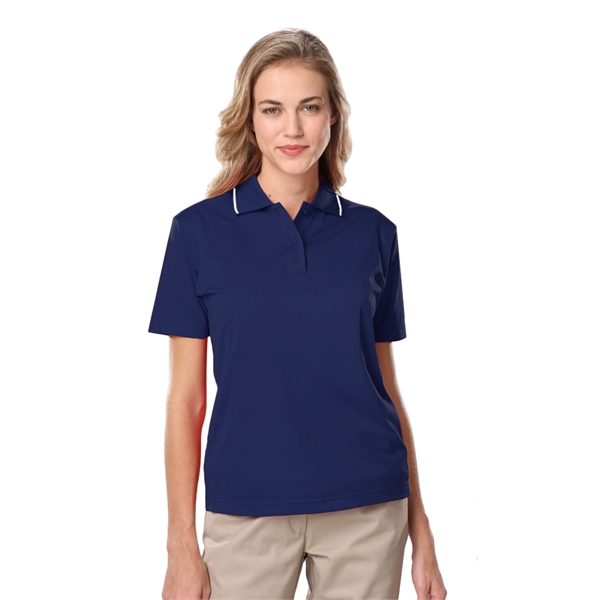 Ladies' s Striped Trim Value Polo