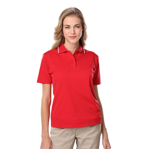 Ladies' s Striped Trim Value Polo