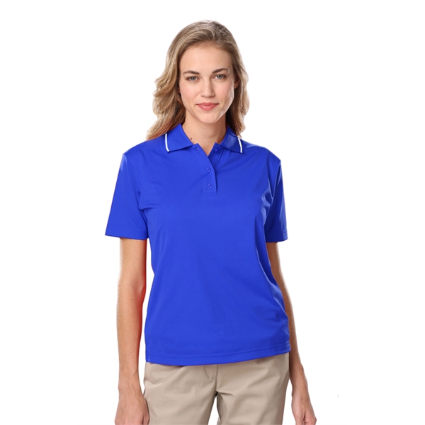 Ladies' s Striped Trim Value Polo