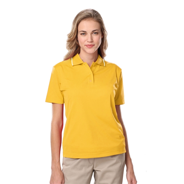 Ladies' s Striped Trim Value Polo