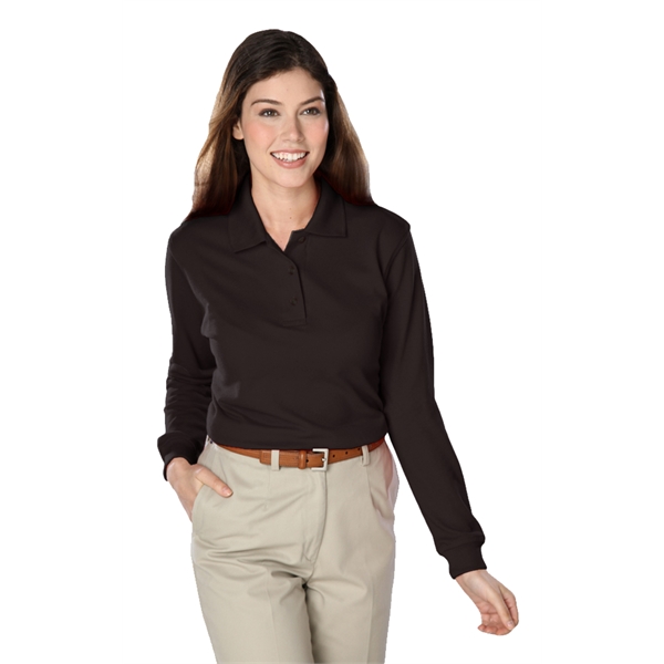 Ladies' L/S Soft Touch Polo - Ladies' L/S Soft Touch Polo - Image 1 of 5