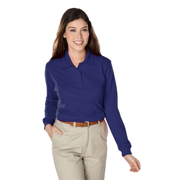 Ladies' L/S Soft Touch Polo - Ladies' L/S Soft Touch Polo - Image 2 of 5