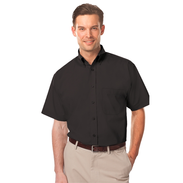 Men's Short Sleeve Value Poplin Shirt - Men's Short Sleeve Value Poplin Shirt - Image 1 of 11