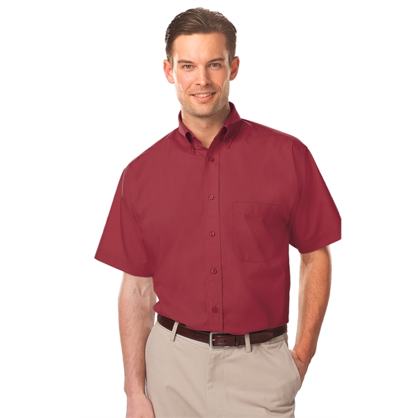 Men's Short Sleeve Value Poplin Shirt - Men's Short Sleeve Value Poplin Shirt - Image 2 of 11