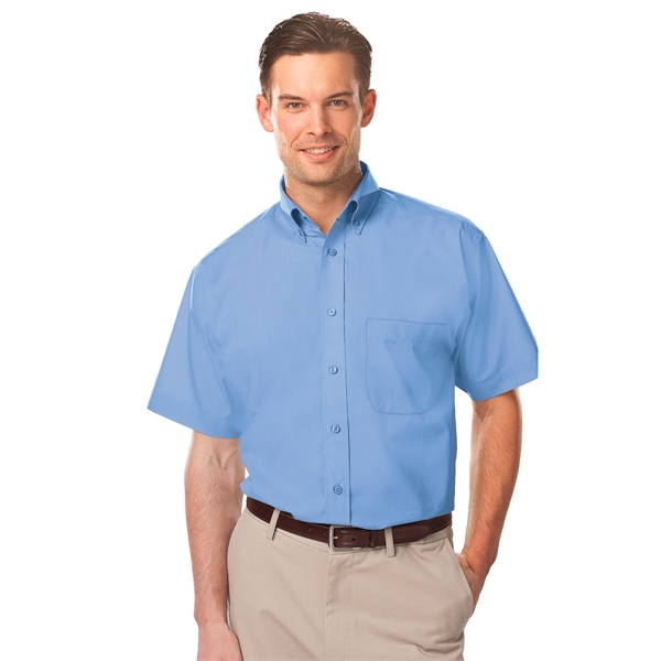 Men's Short Sleeve Value Poplin Shirt - Men's Short Sleeve Value Poplin Shirt - Image 4 of 11