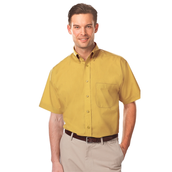 Men's Short Sleeve Value Poplin Shirt - Men's Short Sleeve Value Poplin Shirt - Image 5 of 11