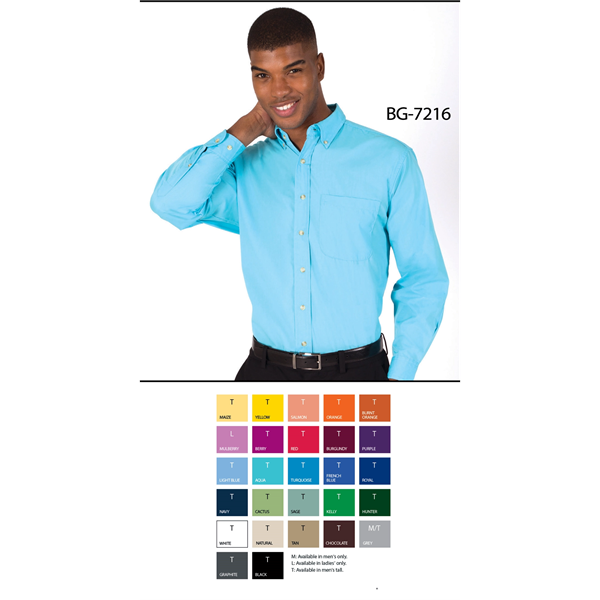 Men's L/S Superblend™ Shirt with Bone Buttons - Men's L/S Superblend™ Shirt with Bone Buttons - Image 0 of 27