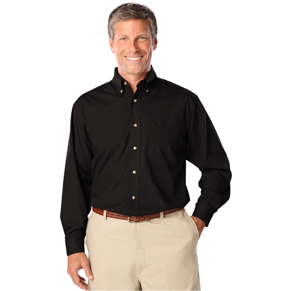 Men's L/S Superblend™ Shirt with Bone Buttons - Men's L/S Superblend™ Shirt with Bone Buttons - Image 3 of 27