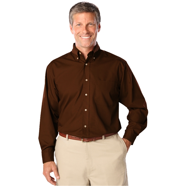 Men's L/S Superblend™ Shirt with Bone Buttons - Men's L/S Superblend™ Shirt with Bone Buttons - Image 7 of 27