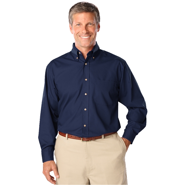 Men's L/S Superblend™ Shirt with Bone Buttons - Men's L/S Superblend™ Shirt with Bone Buttons - Image 16 of 27