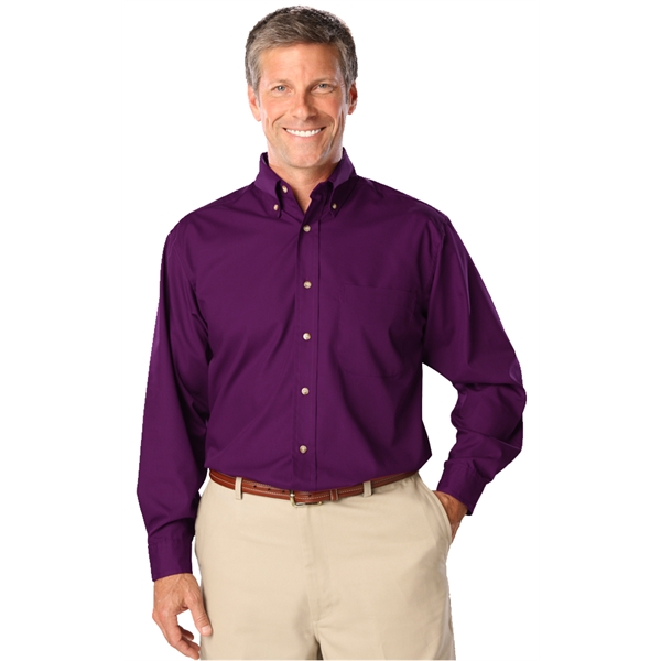 Men's L/S Superblend™ Shirt with Bone Buttons - Men's L/S Superblend™ Shirt with Bone Buttons - Image 18 of 27