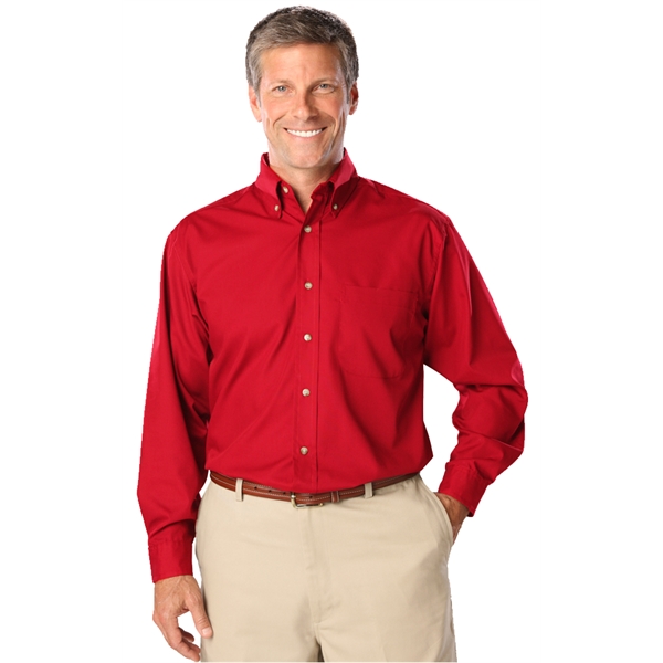 Men's L/S Superblend™ Shirt with Bone Buttons - Men's L/S Superblend™ Shirt with Bone Buttons - Image 19 of 27
