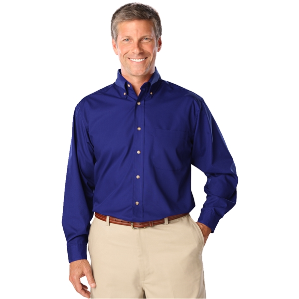 Men's L/S Superblend™ Shirt with Bone Buttons - Men's L/S Superblend™ Shirt with Bone Buttons - Image 20 of 27