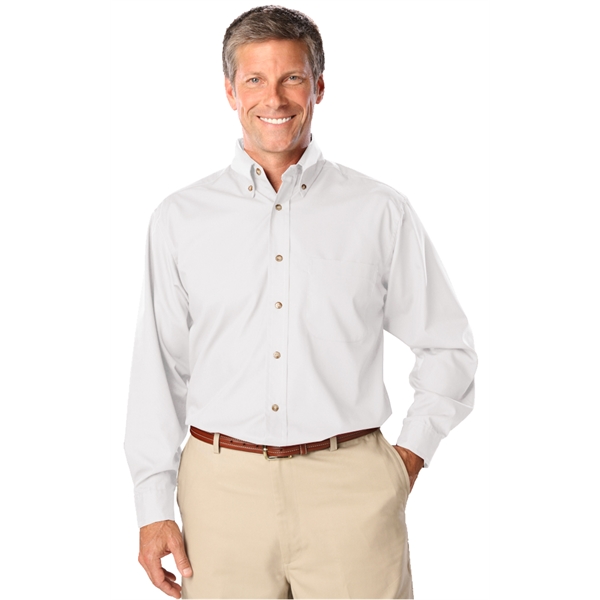 Men's L/S Superblend™ Shirt with Bone Buttons - Men's L/S Superblend™ Shirt with Bone Buttons - Image 25 of 27