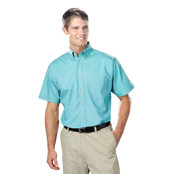 Men's Short Sleeve Superblend™ Shirt with Bone Buttons - Men's Short Sleeve Superblend™ Shirt with Bone Buttons - Image 1 of 26