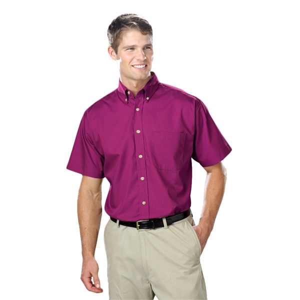 Men's Short Sleeve Superblend™ Shirt with Bone Buttons - Men's Short Sleeve Superblend™ Shirt with Bone Buttons - Image 2 of 26