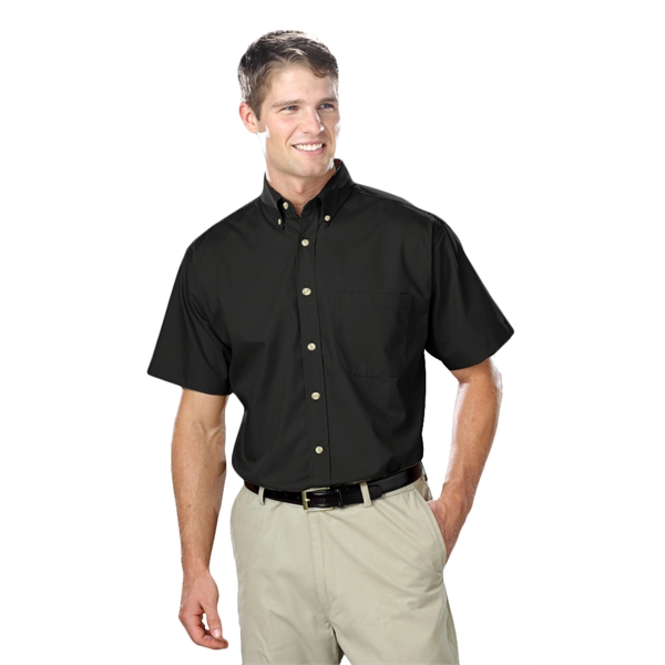 Men's Short Sleeve Superblend™ Shirt with Bone Buttons - Men's Short Sleeve Superblend™ Shirt with Bone Buttons - Image 3 of 26