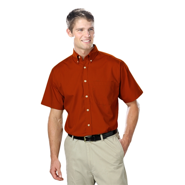 Men's Short Sleeve Superblend™ Shirt with Bone Buttons - Men's Short Sleeve Superblend™ Shirt with Bone Buttons - Image 4 of 26