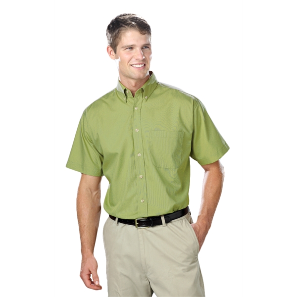 Men's Short Sleeve Superblend™ Shirt with Bone Buttons - Men's Short Sleeve Superblend™ Shirt with Bone Buttons - Image 6 of 26