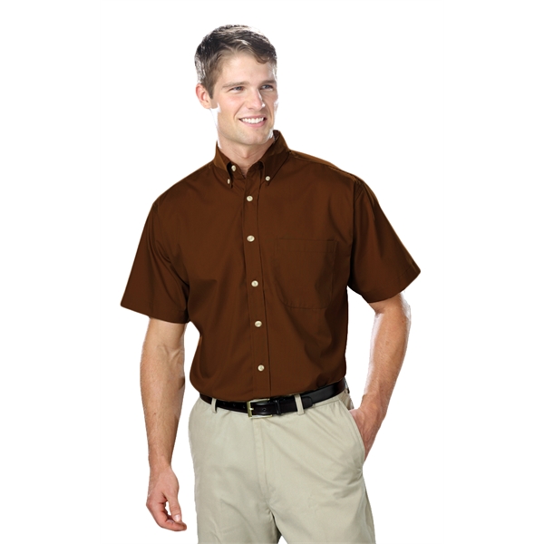 Men's Short Sleeve Superblend™ Shirt with Bone Buttons - Men's Short Sleeve Superblend™ Shirt with Bone Buttons - Image 7 of 26