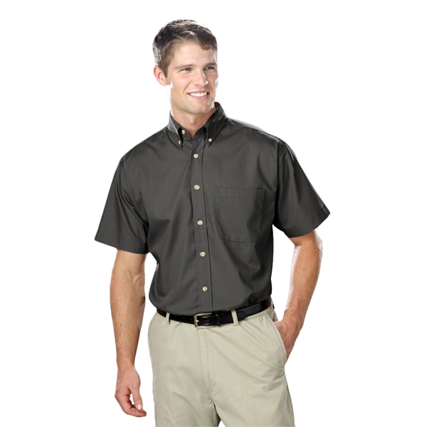 Men's Short Sleeve Superblend™ Shirt with Bone Buttons - Men's Short Sleeve Superblend™ Shirt with Bone Buttons - Image 9 of 26