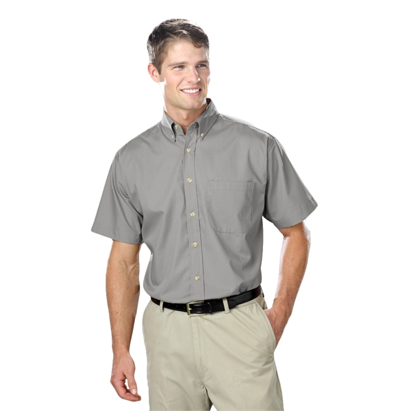 Men's Short Sleeve Superblend™ Shirt with Bone Buttons - Men's Short Sleeve Superblend™ Shirt with Bone Buttons - Image 10 of 26