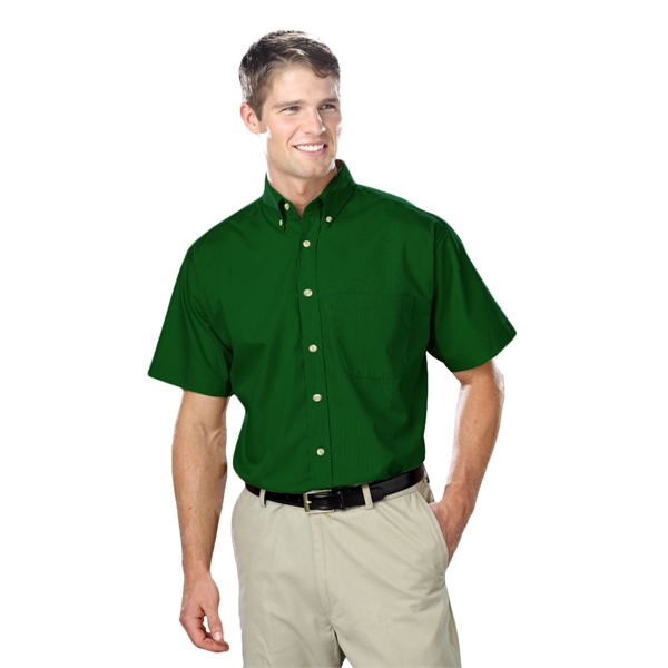 Men's Short Sleeve Superblend™ Shirt with Bone Buttons - Men's Short Sleeve Superblend™ Shirt with Bone Buttons - Image 11 of 26