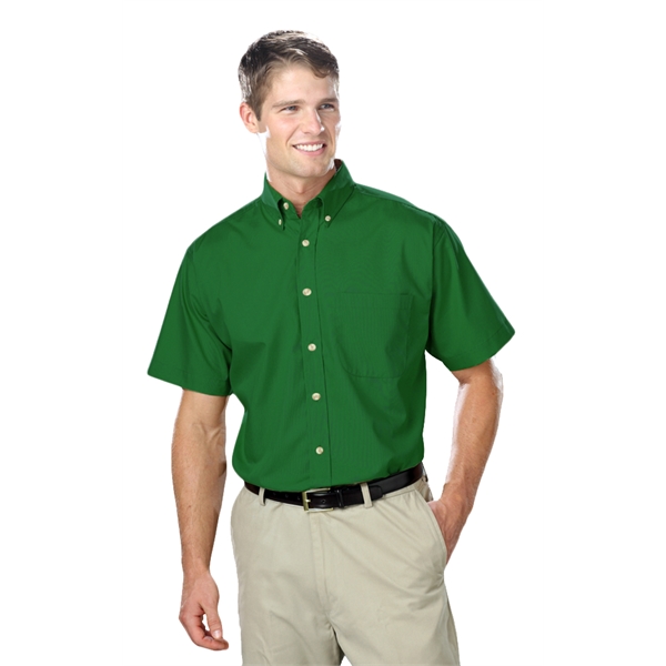 Men's Short Sleeve Superblend™ Shirt with Bone Buttons - Men's Short Sleeve Superblend™ Shirt with Bone Buttons - Image 12 of 26