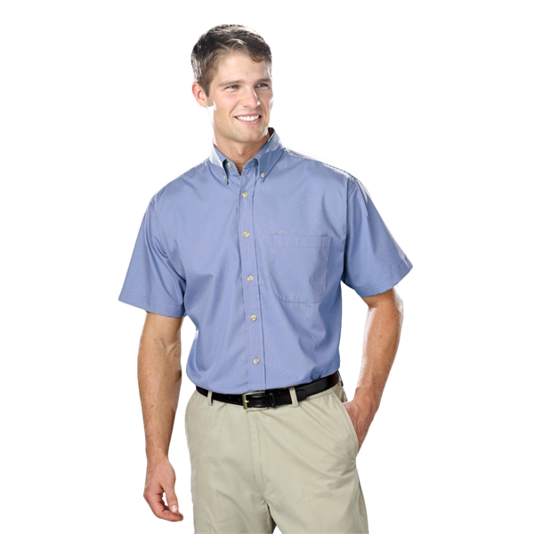 Men's Short Sleeve Superblend™ Shirt with Bone Buttons - Men's Short Sleeve Superblend™ Shirt with Bone Buttons - Image 13 of 26