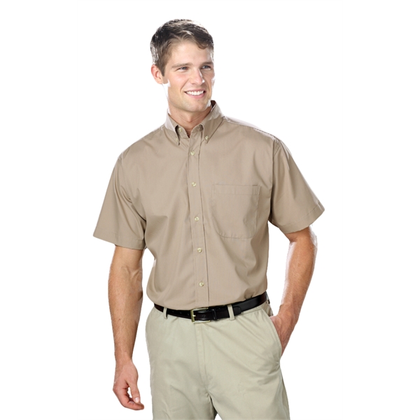 Men's Short Sleeve Superblend™ Shirt with Bone Buttons - Men's Short Sleeve Superblend™ Shirt with Bone Buttons - Image 15 of 26