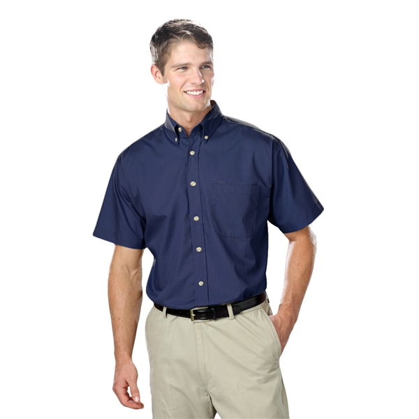 Men's Short Sleeve Superblend™ Shirt with Bone Buttons - Men's Short Sleeve Superblend™ Shirt with Bone Buttons - Image 16 of 26