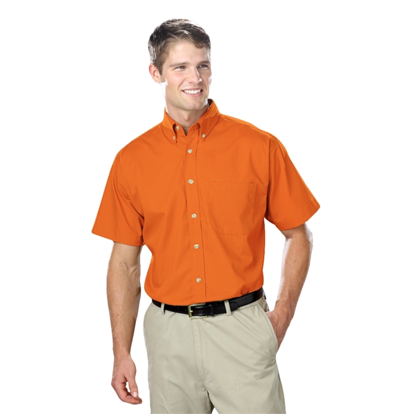 Men's Short Sleeve Superblend™ Shirt with Bone Buttons - Men's Short Sleeve Superblend™ Shirt with Bone Buttons - Image 17 of 26