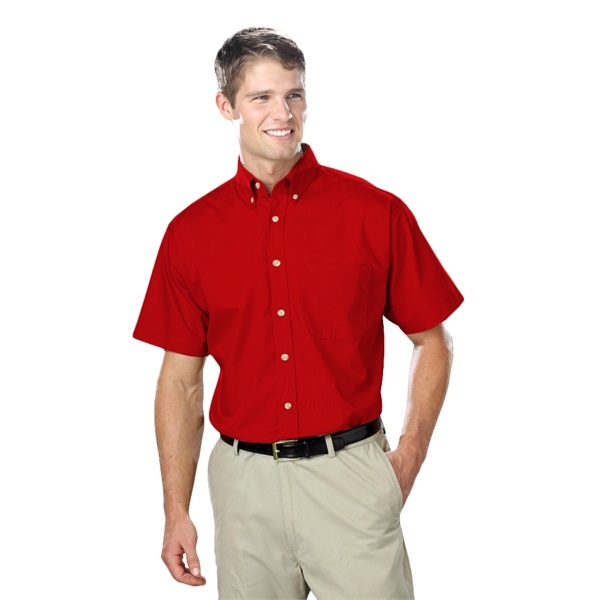 Men's Short Sleeve Superblend™ Shirt with Bone Buttons - Men's Short Sleeve Superblend™ Shirt with Bone Buttons - Image 19 of 26