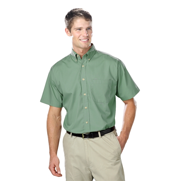 Men's Short Sleeve Superblend™ Shirt with Bone Buttons - Men's Short Sleeve Superblend™ Shirt with Bone Buttons - Image 21 of 26