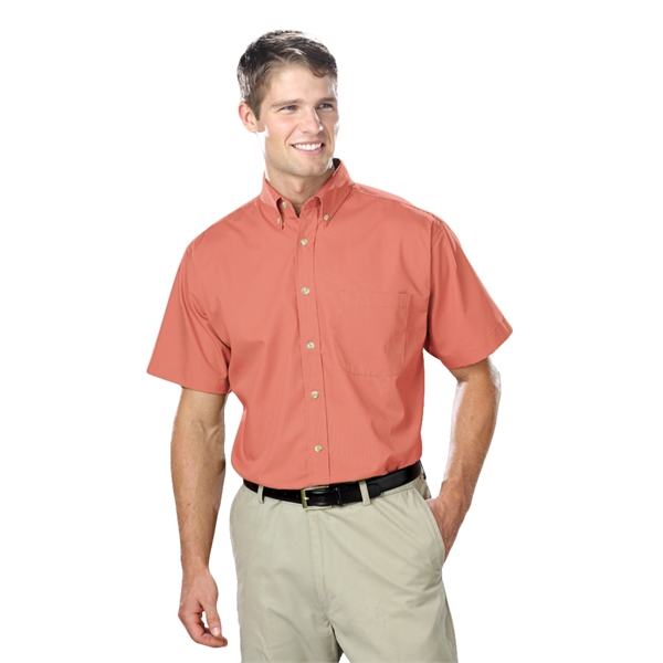 Men's Short Sleeve Superblend™ Shirt with Bone Buttons - Men's Short Sleeve Superblend™ Shirt with Bone Buttons - Image 22 of 26