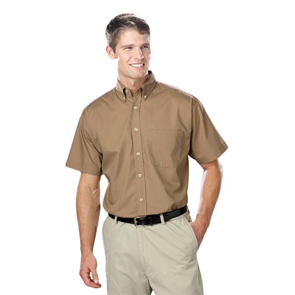 Men's Short Sleeve Superblend™ Shirt with Bone Buttons - Men's Short Sleeve Superblend™ Shirt with Bone Buttons - Image 23 of 26