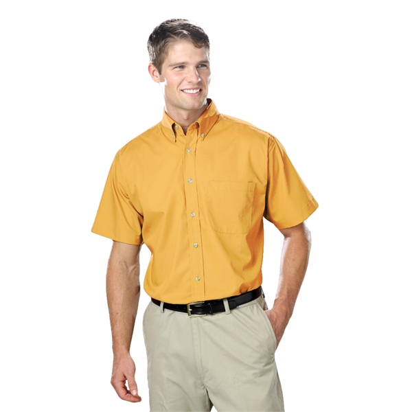 Men's Short Sleeve Superblend™ Shirt with Bone Buttons - Men's Short Sleeve Superblend™ Shirt with Bone Buttons - Image 26 of 26