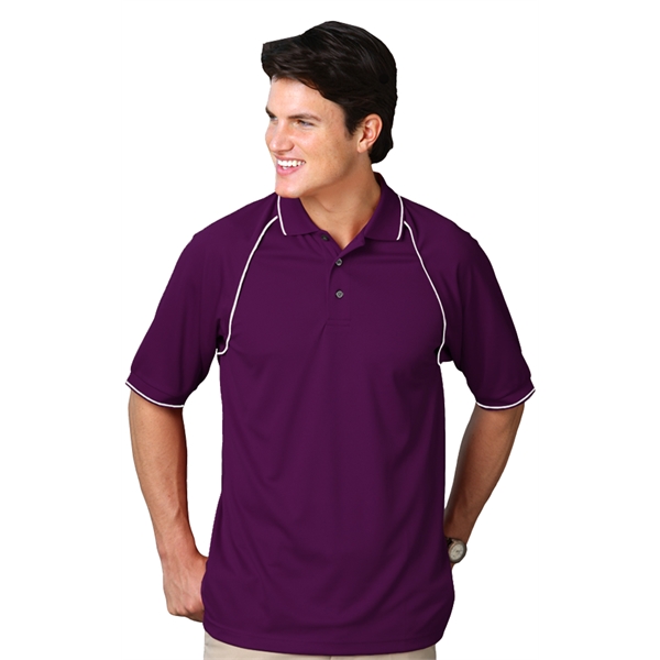 Men's Wicking Contrast Piping Polo