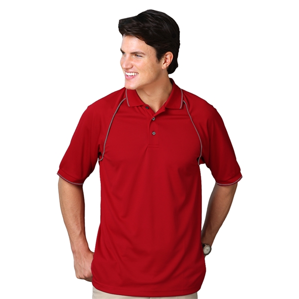 Men's Wicking Contrast Piping Polo