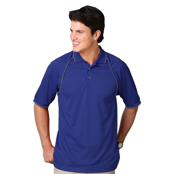 Men's Wicking Contrast Piping Polo