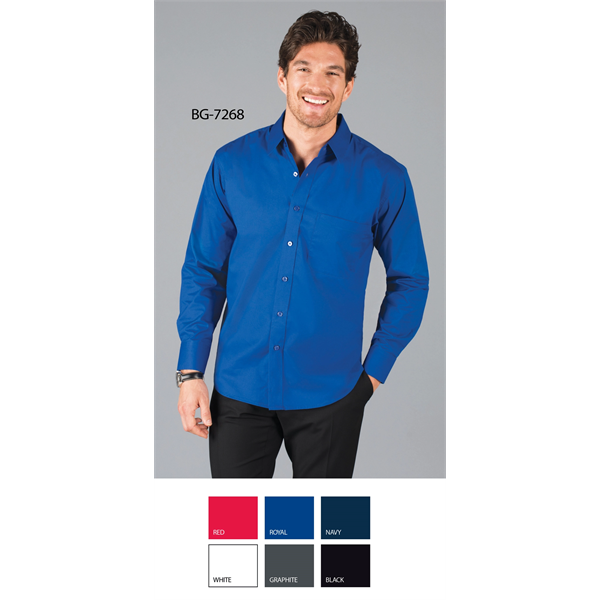 Men's L/S Superblend™ Untucked Shirt - Men's L/S Superblend™ Untucked Shirt - Image 0 of 6