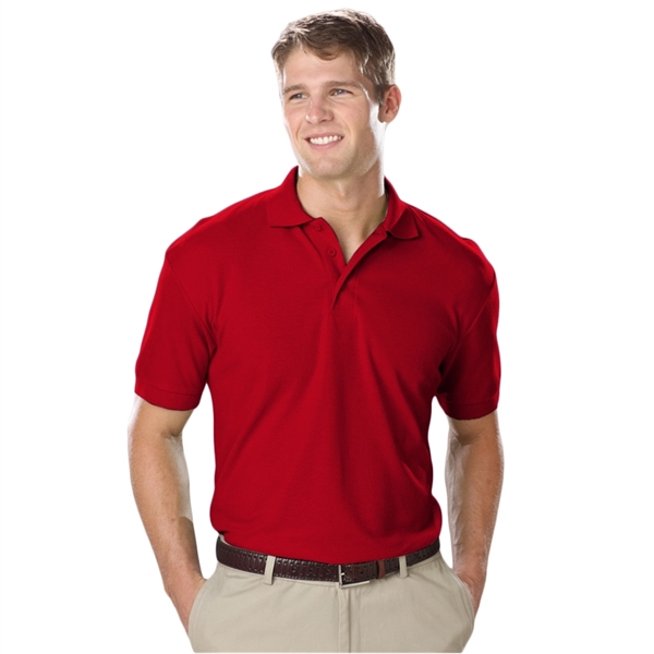 Men's Tall Soft Touch Short Sleeve Pique Polo - Men's Tall Soft Touch Short Sleeve Pique Polo - Image 3 of 7