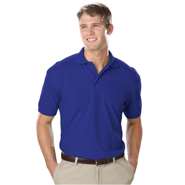 Men's Tall Soft Touch Short Sleeve Pique Polo - Men's Tall Soft Touch Short Sleeve Pique Polo - Image 6 of 7