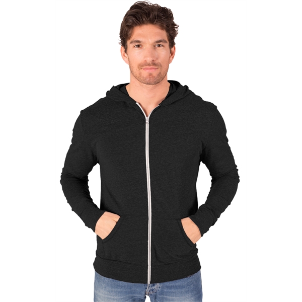 Adult Triblend Contrast Zip Front Hoodie - Adult Triblend Contrast Zip Front Hoodie - Image 1 of 6