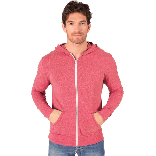 Adult Triblend Contrast Zip Front Hoodie - Adult Triblend Contrast Zip Front Hoodie - Image 5 of 6