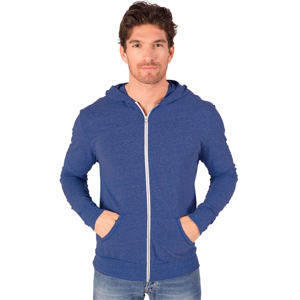 Adult Triblend Contrast Zip Front Hoodie - Adult Triblend Contrast Zip Front Hoodie - Image 6 of 6