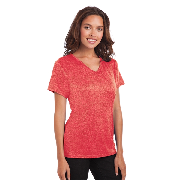 Custom Ladies' Heather V-Neck T-Shirt