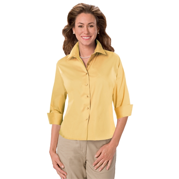 Ladies' 3/4 Sleeve Fine Line Twill Shirt