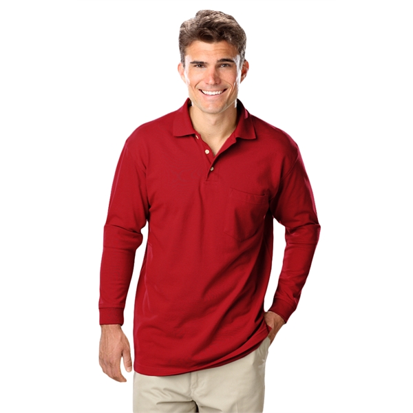 Adult Superblend L/S Pocketed Polo